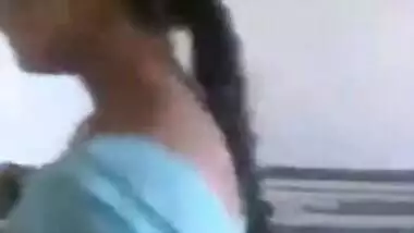 Sexy maid removing saree and showing nude body