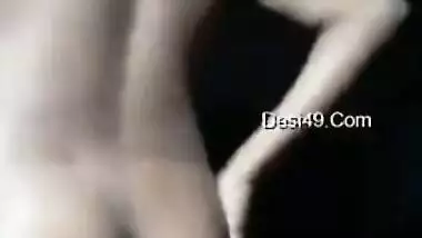 Teen Desi doesn't turn on the light not to be caught during porn show