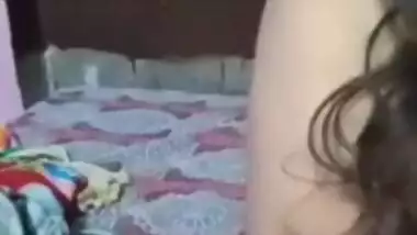 Two naked Desi chicks lets horny guy fuck them both in XXX 3some