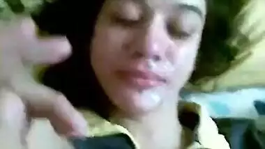 Cumming All Over The Face Of Sexy Punjabi Girl