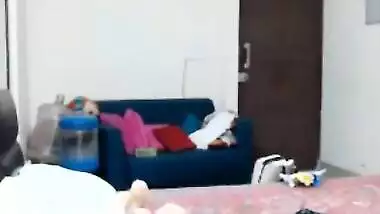 Married Desi lovely with nose piercing has XXX fun with pink sex toy