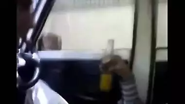 Horny college slut enjoys outdoor oral sex with her senior