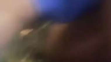 Sexy Desi Dehati beauty shows her shaved XXX pussy in outdoor MMS clip