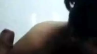 Smart Indian Aunty's Nude Bath , Blowjob to hubby's Cock