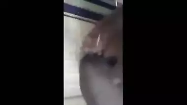 Indian whore sits on the floor and fingers her twat in amateur porn