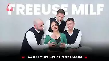 MYLF - Gorgeous Horny Milf Joins Stepson And His New Girlfriend In Their Intimate Moment