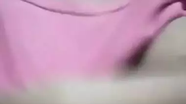 Adorable Desi girl gets horny and plays with her XXX tits on cam