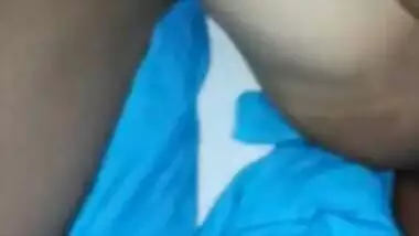 Desi chick in pink bra is horny and XXX partner films pussy first