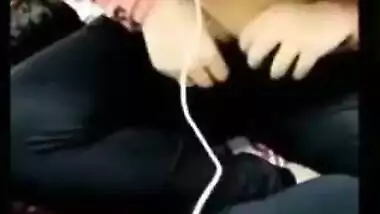 Boy insists that Indian chick has to pull T-shirt up and show XXX boobs