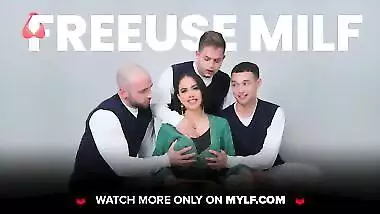 Hot Milf In Silk Robe Christiana Cinn Makes Young Dick Explode All Over Her Face - Mylf Full Scene