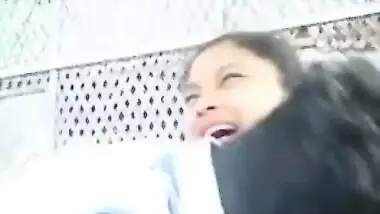 Indian woman kisses her sex partner and allows him to suck XXX nipples