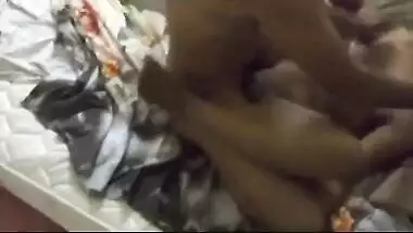 Office colleagues have a fun a hardcore group sex session