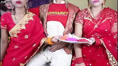 XXX Holi Special father in law fuck two daughter in law’s in Holi Hindi voice