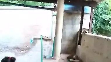 Teen Desi skinny doesn't know a voyeur films her taking a XXX shower