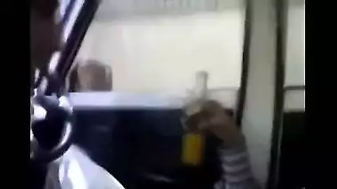 Lewd college slut enjoys outdoor oral sex with her senior