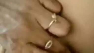 Busty Indian woman acts in XXX webcam show masturbating for online friend