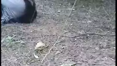 Cheating lewd wife is caught fucking outdoor with tramp, Desi mms XXX sex