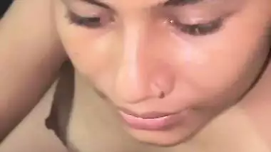 Young girl strips and sucks a dick in desi porn