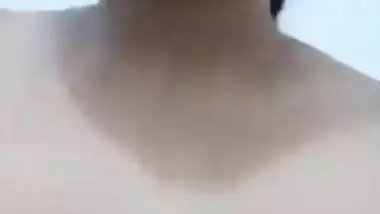 Awesome Desi chick plays with her sexy XXX breasts for the camera