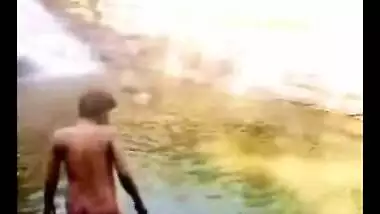 Desi Villager Wife Getting Fucked In Open Besides River