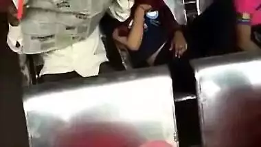 Teen Desi pulls shirt on head to sleep but pervert touches her XXX boobs