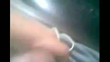 Horny guy wanking alone in front of computer