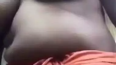 Bengali village Desi XXX wife shows her nude body on selfie cam outdoors