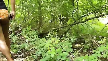 In The Woods - Walking Away From My Clothes In The Forest - Risky Public Nudity
