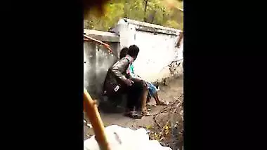 Nice-looking legal age teenager hotty enjoys outdoor sex with her lover