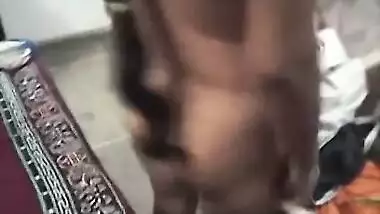 Indian woman flashes her sex titties for XXX man who touches them