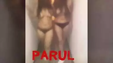 Two eccentric Desi students perform strip XXX show in the corridor