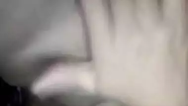 Indian wife hides in the dark performing her sex show with XXX boobs