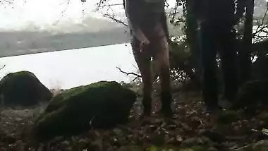 Shameless indian hottie has risky sex in public by the lake while strangers watch desi chudai POV Indian