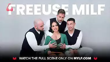 MomSwap - Dominant Trashy Biker Milfs Shows Geek Virgin Dudes Who's In Charge At Home