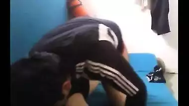 Non-professional legal age teenager girlfriend cheats on bf with gym tutor