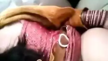 XXX movies of a horny house wife fucking her husband in the car