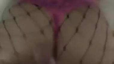 Beautiful Indian Cums Hard From Bwc. Fishnets With Panties To The Side. Full Length On Of