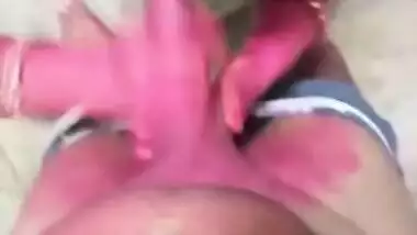 Wench's tight mouth is drilled in point of view XXX video MMS style