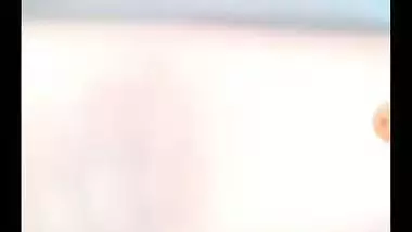 Tight pink pussy and round boobs showing GF video call