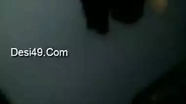 Dude touches and plays with big XXX boobs of his cute Desi wifey