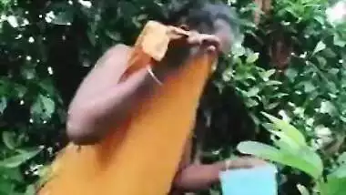 Young Desi girl has her first time XXX outdoor washing on camera