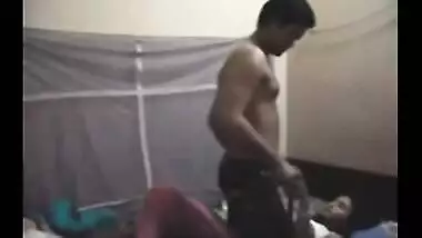 Indian porn tube of sexy figure hostel girl fucked by senior student