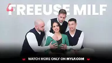 Mylf - Busty Bombshell Alix Lynx Takes Lucky Guy's Cock Balls Deep In Her Mouth And Makes Him Cum