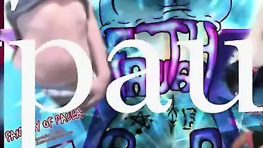 massage with cream on my sticking out navel and boiling wax on my belly a hot game Fantasy of Paula