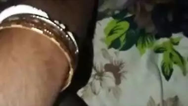 Horny naughty Desi girl exposes breast on camera with XXX lover in bed