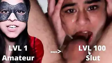 Zoody Levels Up Her FACEFUCKING! Amateur Indian Teen THROAT PIE! She Improves Her Deepthroat Blowjob